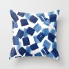 Creative ink blue geometric landscape pillow peach skin velvet pillow cover car sofa cushion cover