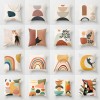 Modern simple and abstract pillow case simple geometric peach leather cushion