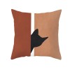 Modern simple and abstract pillow case simple geometric peach leather cushion
