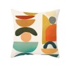 Modern simple and abstract pillow case simple geometric peach leather cushion