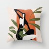 Modern simple and abstract pillow case simple geometric peach leather cushion