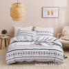Bedding stripe geometry home textile European and American pillow case three piece set