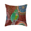 Classic flower and bird pillow cover hand-painted pattern digital printed peach skin plush pillow waist pillow cover