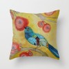 Classic flower and bird pillow cover hand-painted pattern digital printed peach skin plush pillow waist pillow cover