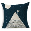 Bear geometry mountain pillow set four piece linen pillow for children's room pillow