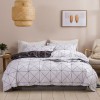 Bedding urban stripe checkered geometric drawing home textile three piece set