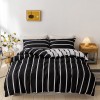 Bedding urban stripe checkered geometric drawing home textile three piece set