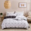 Bedding urban stripe checkered geometric drawing home textile three piece set