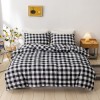 Bedding urban stripe checkered geometric drawing home textile three piece set
