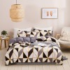 Bedding urban stripe checkered geometric drawing home textile three piece set