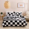 Bedding urban stripe checkered geometric drawing home textile three piece set