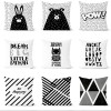Home style Nordic simple black-and-white pillow peach skin velvet pillow cover pillow cushion waist