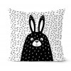 Home style Nordic simple black-and-white pillow peach skin velvet pillow cover pillow cushion waist