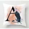 Rose golden Panther 26 English letter pillow cover rose English letter pillow cover