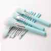 12 color blue makeup brushes, solid wood handles, beauty makeup tools, foundation eye shadow suits.