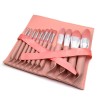 12 color blue makeup brushes, solid wood handles, beauty makeup tools, foundation eye shadow suits.