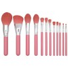 12 color blue makeup brushes, solid wood handles, beauty makeup tools, foundation eye shadow suits.