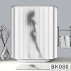 Polyester shower curtain 3D digital printing bathroom curtain waterproof thickened curtain toilet partition curtain bathroom water curtain