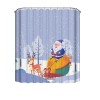 Christmas shower curtain polyester printing shower curtain waterproof and mould proof thickened waterproof bathroom curtain toilet door curtain