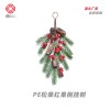 Christmas tree decorations 45cm upside down tree PE stained with white pinecone wall hanging Hotel mall wall hanging wreath