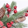 Christmas tree decorations 45cm upside down tree PE stained with white pinecone wall hanging Hotel mall wall hanging wreath