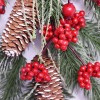 Christmas tree decorations 45cm upside down tree PE stained with white pinecone wall hanging Hotel mall wall hanging wreath