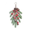 Christmas tree decorations 45cm upside down tree PE stained with white pinecone wall hanging Hotel mall wall hanging wreath