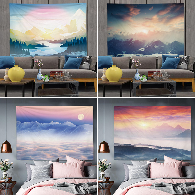 Direct selling background cloth ins wind hanging cloth tapestry dormitory transformation bedroom decoration room bedside wall cloth
