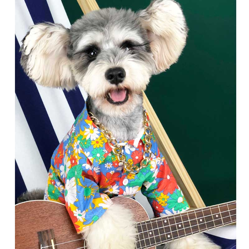 Dog clothes small dog summer thin flower shirt Teddy Chenery coquibago cat cotton pet clothes