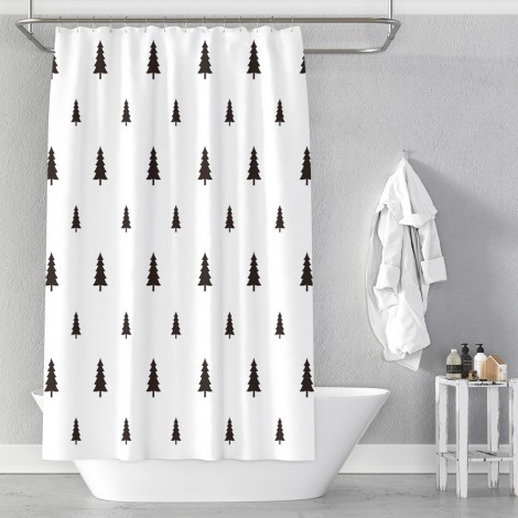 Shower curtain Nordic ins style simple shower curtain digital printing waterproof polyester shower curtain shower curtain
