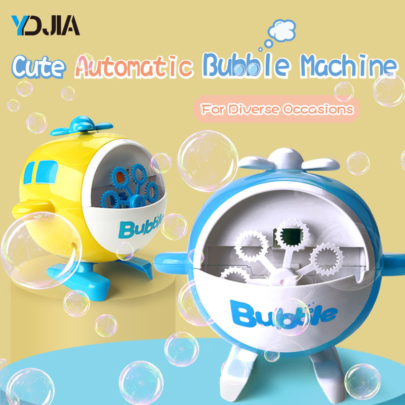 Helicopter children's bubble blowing machine charging automatic one-button bubble making electric bubble gun toy wedding gift