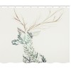 Nordic shower curtain ins digital printing polyester shower curtain waterproof, mildew proof and hole free shower curtain