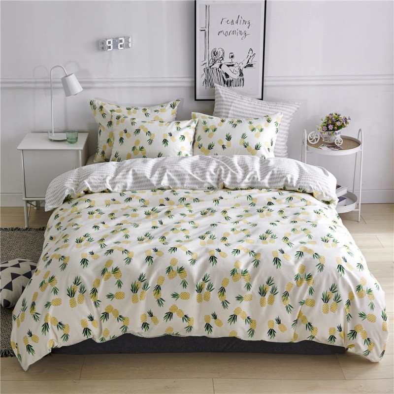 European and American home textile three piece set of pure cotton bedding