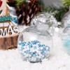 Christmas decorations 6cm / 24 cool blue painted mesh pet transparent set Christmas Tree Pendant