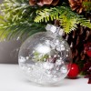 Christmas decorations 6cm / 24 cool blue painted mesh pet transparent set Christmas Tree Pendant