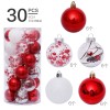Christmas decorations 6cm / 30pcs red and white transparent ball Christmas Ball Set Christmas Tree Pendant