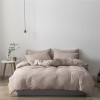 Japanese washed cotton three piece set solid color set Japanese bedding home textile