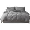 Japanese washed cotton three piece set solid color set Japanese bedding home textile