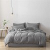 Japanese washed cotton three piece set solid color set Japanese bedding home textile