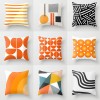 Home pillow cover orange geometric pillow cover living room sofa decorative pillow cover cushion
