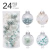 6cm / 24pcs mint green painted mesh pet transparent ball Christmas Ball Set Christmas Tree Pendant