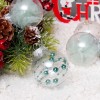 6cm / 24pcs mint green painted mesh pet transparent ball Christmas Ball Set Christmas Tree Pendant