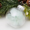 6cm / 24pcs mint green painted mesh pet transparent ball Christmas Ball Set Christmas Tree Pendant