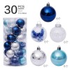 Christmas decorations 6cm / 30pcs blue transparent ball Christmas Ball Set Christmas Tree Pendant