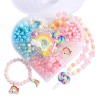 Children's love box diy make handmade beaded cartoon educational toy manufacturer girl wear bead bracelet necklace