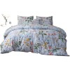 Home textile frosted three piece set American autumn and winter printing set bedding