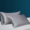 Simulated silk pillow case Satin cold feeling pillow case European and American pillowcase solid color