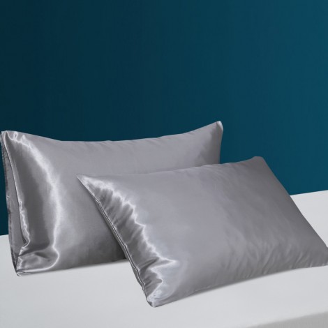 Simulated silk pillow case Satin cold feeling pillow case European and American pillowcase solid color
