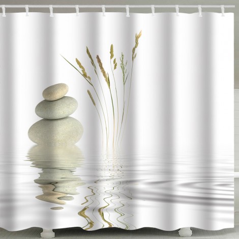 Shower curtain set bathroom curtain shower curtain digital printing polyester waterproof shower curtain customization