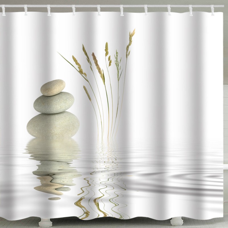 Shower curtain set bathroom curtain shower curtain digital printing polyester waterproof shower curtain customization